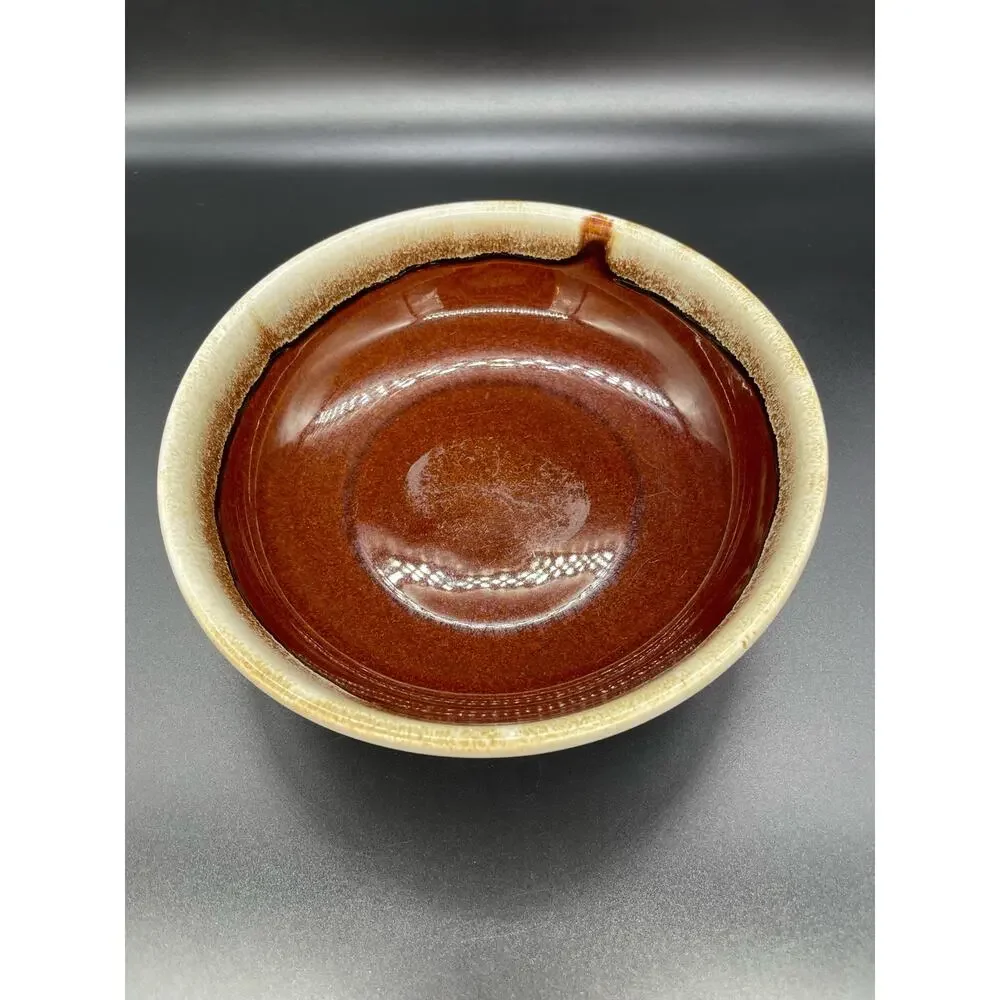 Vintage Pfaltzgraff Brown Drip Glaze Serving Bowl 8.5